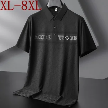 7XL 8XL 6XL 2023 חדש אופנה הקיץ מודפסים, חולצות לגברים שרוול קצר דש Mens פולו חולצת כותנה באיכות גבוהה לנשימה לכל היותר
