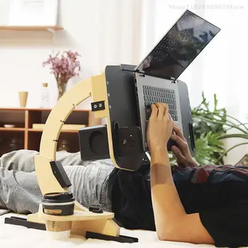 מחשב נייד שולחן מיטה מתקפלת זווית מתכווננת multi-פונקציה עצלן השולחן נייד תושבת escritorios habitación de שולחן מחשב