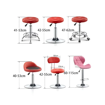 מודרני משענת גב גבוהה שולחן בר שרפרפים נורדי בר הכיסא הפוסט-מודרנית בר כיסאות נוחות חם היופי שרפרף מסתובב להתאים את גובה