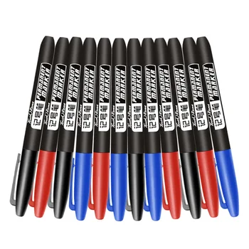 3 יח '/סט קבוע עט סימון עמיד למים דיו בסדר הנקודה שחור כחול אדום שמן דיו 1.5 מ 