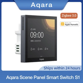 Aqara זירת לוח חכם להחליף S1 מסך מגע עובד עם אפל Homekit קול האור שליטה AI זיהוי מחוות ZNCJMB14LM