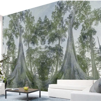 wellyu נורדי אישיות יער עצי יער גדול רקע קיר נייר מותאם אישית הקיר הגדול הסביבה טפט