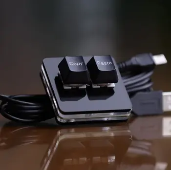 להעתיק ולהדביק 2 מקשים לוח מקשים Hotswap אחד ביד המשחקים מכניים מקלדת RGB Mini USB מקשים עבור פקודות מאקרו