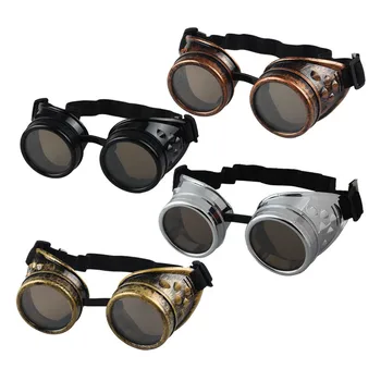 מתכות כבדות Steampunk אופנוע משקפיים בסגנון הגותי נהג משקפי מגן משקפי מגן עבור Cosplay קישוטי ליל כל הקדושים
