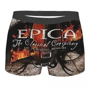 אופנה מטאל סימפוני להקת רוק Epicas בוקסר מכנסיים קצרים תחתונים זכר Breathbale תחתוני תחתונים