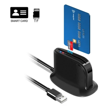 Rocketek ISO 7816 USB 2.0 SIM חכם אוניברסלי ID חריץ כרטיס הקורא על הבנק כרטיס כספומט IC/ID CAC TF Cardreaders מתאם כרטיס הזיכרון.