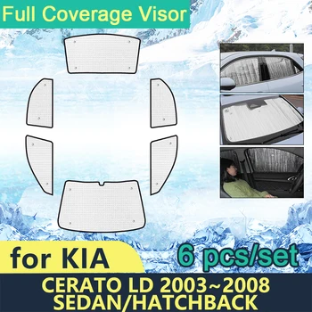 חיפוי מלא שמשיות עבור Kia Cerato תעודת הזהות 2003~2008 סדאן Hatchback שמשת הרכב ואביזרים הגנה מפני השמש Windows השמשייה קוצ ' ה
