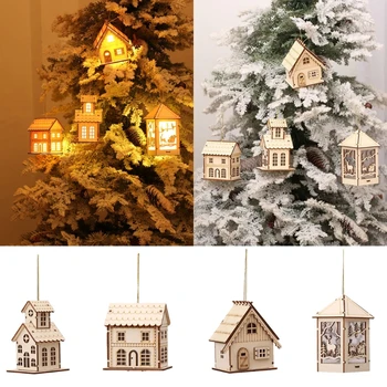 אור LED חמוד עץ חג המולד תלויים קישוטים לחג קישוט