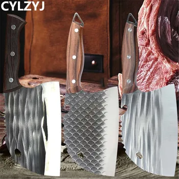 מזויפים סכין מטבח ביתי סופר מהיר חיתוך Dual-מטרה סרבית סכין שף חדה הלהב לחתוך חיתוך לספסר