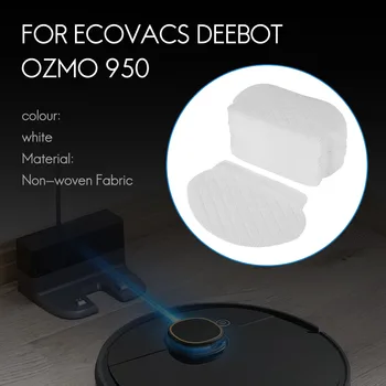 40Pcs חד פעמיות סמרטוט בד סמרטוטים על Ecovacs Deebot Ozmo 950 920 905 שואב אבק רובוטי מדוכדכת מטליות