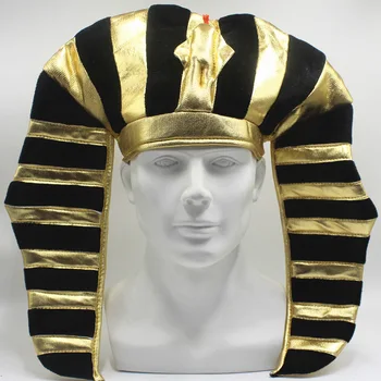 מצרים תחפושות, אביזרים הזהב המצרי פרעה כובע הפסחא, ליל כל הקדושים Cosplay פרופ המסיבה מצחיק נחש הראש כובע