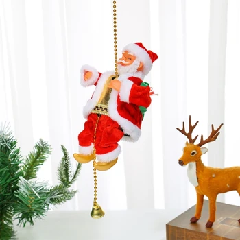 חשמלי מוסיקה טיפוס חרוזים סנטה חזר לטפס צעצוע חמוד מתנה אספקה לילדים של היום ילדים בנים בנות מתנה