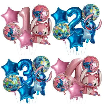 6pcs דיסני לילו & סטיץ 'מסיבת בלונים סטיץ' 32 מס ' בלון להגדיר מקלחת תינוק מסיבת יום הולדת קישוטים ילדים צעצוע מתנות