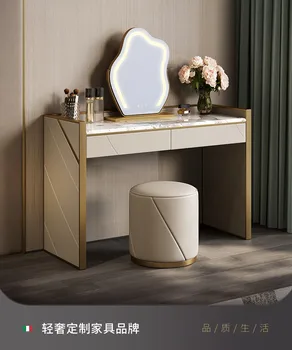 אור יוקרה איפור שולחן, חדר שינה, פשוטה שיש, אופנה, מודרני ואלגנטי מעצב שולחן איפור
