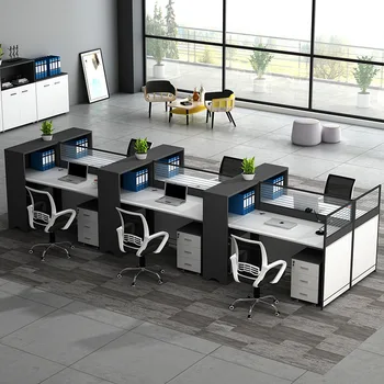 מסך שולחן, כרטיס למושב, שולחן כתיבה שילוב, צוות משרד העבודה השולחן, מינימליסטי מודרני ריהוט משרדי
