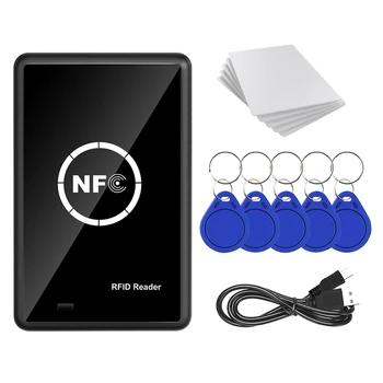 RFID NFC צילום Duplicator 13.56 Khz Fob מפתח NFC-קורא כרטיס חכם סופר 13.56 Mhz מוצפן מתכנת USB UID T5577 החלפת