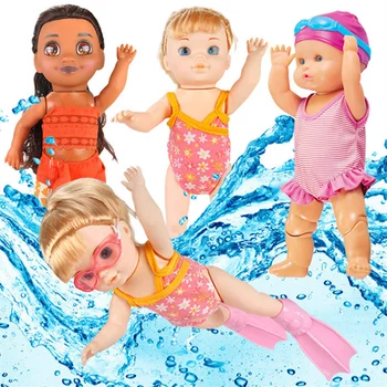 הדמיה אוטומטית שחייה חכם חשמלי בובות ילדים רחצה במים צעצוע עמיד למים חמוד הילדים יצירתיים הקיץ צעצוע