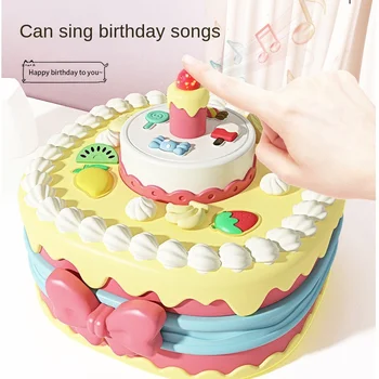 ילדים צבע בוץ ג ' ל פלסטלינה עוגה Birthdaycake מכונת יצירתי עובש כלי להעמיד פנים לשחק סט צעצועי DIY עבודת יד ילדים מתנה