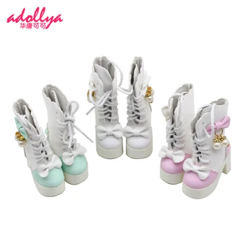 Adollya אופנה 7 סנטימטר Botas BJD בובה נעלי עור PU הגברת גבוהה החבורה עקבים גבוהים בובה אביזרים מגפיים מתאים 1/3 בובות