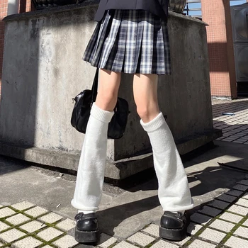 סתיו חורף סריגה פסים גרביים חמים צמר קרן גרב הרגל לכסות JK לערום גרב יפנית בסגנון קוריאני של נשים גרביים