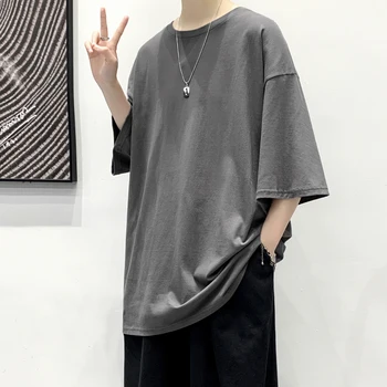 A1897 Lappster-Jeugd Mannen 100% Katoen Harajuku Grafische Effen חולצות 2022 Mens לבן Klassieke טי Mannelijke מנופחים
