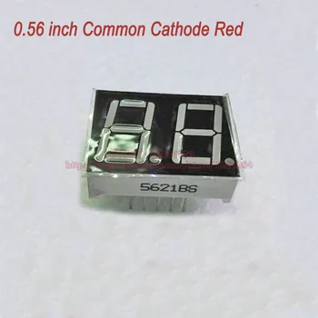 (10pcs/הרבה) 10 סיכות 5621AR 0.56 סנטימטר 2 ספרות ביטים 7 קטע אדום תצוגת LED נפוץ קתודה תצוגה דיגיטלית