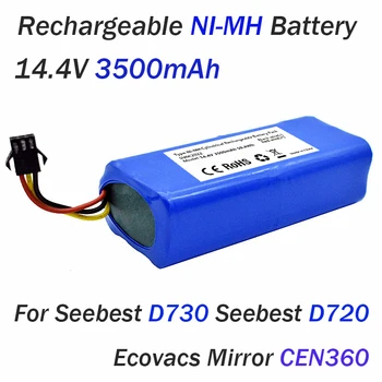 14.4 V 3500mAh NI-MH סוללה עבור Seebest D730 D720 Ecovacs המראה CEN360 רובוט שואב אבק חלקים