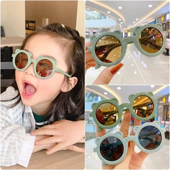 אופנה מסביב ילדים משקפי שמש קלאסי חמוד בנות בנים ילדים משקפי שמש הגנת UV400 משקפי התינוק דה סול Gafas