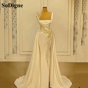 SoDigne וינטג ' בתולת ים שמלות כלה לנשים 2023 אפליקציות תחרה, סאטן ארוך רשמית Vestido De נוביה שמלת מסיבת
