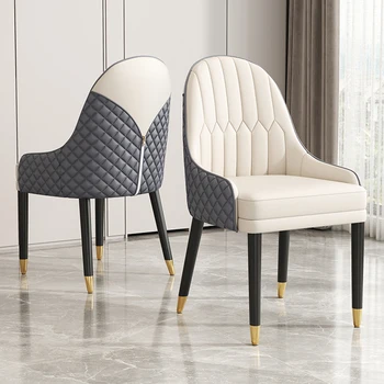 שרפרפים מעצב כסאות אוכל יוקרה עיצוב יהירות כסאות אוכל פאנקי להירגע Chaises Longues השולחן בחדר האוכל כיסאות Set47