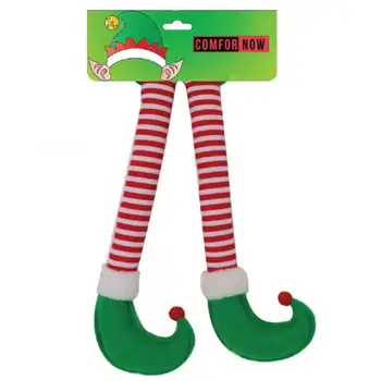 אוטומטי קישוט חג המולד שדון סנטה קלאוס הרגליים פסים תבנית חג המולד חג רכב צד תליון אביזרים