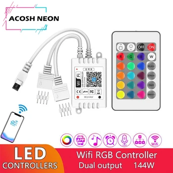 12-24V LED צבעוני אור הרצועה 24 המפתחות IR מרחוק עבור Wifi חכם RGB דימר בקר תזמון המוזיקה APP הקול שליטה עם