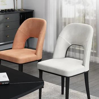 במבטא נורדי כיסאות למשרד המודרני עור יוקרתי חדר אוכל נייד כיסא חיצונית Sillas פארא Comedor הרהיטים בסלון