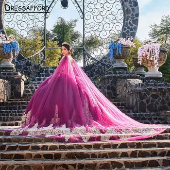 הטקס שמלות 2023 עם 3D הפרחוני נפוח Vestidos ParaXv שנים 15 שנים שמלת נשף נסיכת יום ההולדת