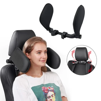 עבור ילדים מבוגרים נסיעות ישנה כרית הצוואר לתמיכה כרית Mesh בד בצד הראש תמיכה טלסקופי המושב, משענת הראש