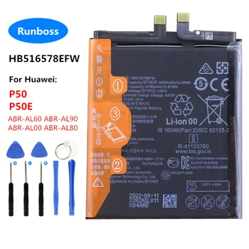 100% מקוריים HB516578EFW 4100mAh סוללה עבור Huawei P50 ABR-AL00 ABR-AL80 P50E ABR-AL60 ABR-AL90 החלפת הסוללות