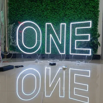 פרטי אות ניאון אקריליק שקוף אמנות קיר מתנות אישית LED אור ניאון סימן Dimmable עבור עיצוב חדר אירוע חתונה