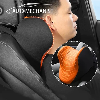 AUTOMECHANIST המושב תמיכה לראש 3D קצף זיכרון הצוואר כרית תמיכה לגב הרכב כרית מותנית עבור נסיעות אביזרים