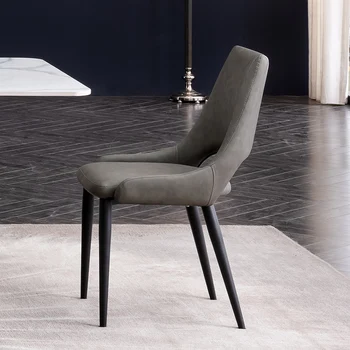 נורדי האוכל מתכת כסא מתכת מינימליסטי הסלון מעצב הכיסא מרגיע ארגונומי Silla Comedor ריהוט למטבח