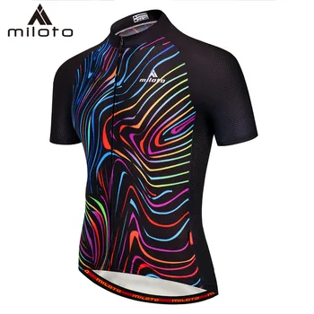 Miloto Pro רכיבה על אופניים ג 'רזי אופניים בגדים מירוץ אופניים רכיבה על אופניים ג' רזי ללבוש שרוולים קצרים Mtb רכיבה Maillot יוקרתי חולצות