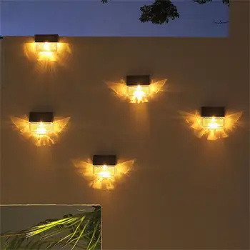 1Pc/1 הגדרת LED אור הקיר הכפול תאורה במצב עמיד למים מנורה סולרית אוטומטי האור/כיבוי נוף אור דקורטיבי המנורה