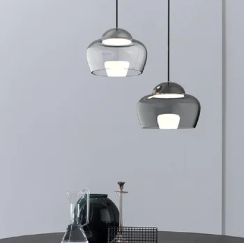 זכוכית מודרנית Pandent אורות led מנורת תלייה על דלפק חדר אוכל מטבח חדר השינה מסעדה Decorration 110v 220v
