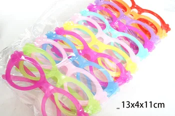 12pcs לערבב צבעים צעצוע מפלסטיק glassess עבור בעלי חיים חמוד בובה BJD בובה הממצאים סגנון אפשרות