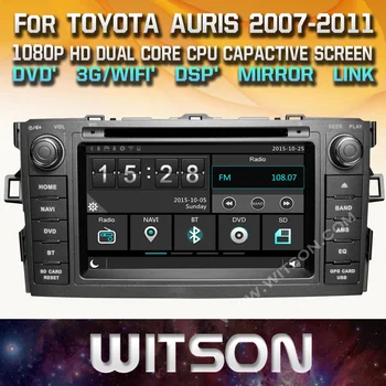 המכונית WITSON DVD GPS עבור טויוטה AURIS שמע לרכב נאבי עם Capctive מסך 1080P DSP WiFi 3G DVR מחיר טוב מתנה