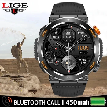 LIGE החדש, שעון חכם גברים, ספורט תחת כיפת השמיים כושר צמיד Bluetooth לקרוא שעון עמיד למים מסלול בריאות Smartwatch עבור אנדרואיד IOS