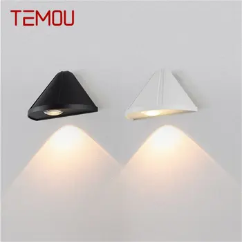 TEMOU חוצות עכשווי קיר אורות LED משולש עמיד למים פמוטים המנורה הביתה מרפסת פרוזדור