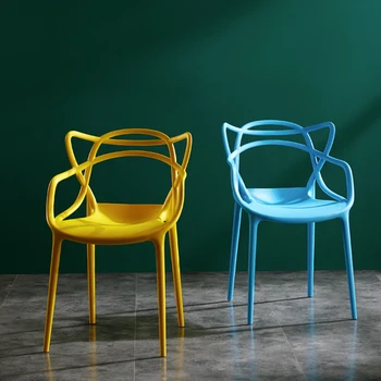 מטבח חדר שינה כיסא האוכל הנורדי מעצב ארגונומי סלון פלסטיק האוכל הכיסא חיצוני למשרד ייחודי Sillas הביתה רהיטים