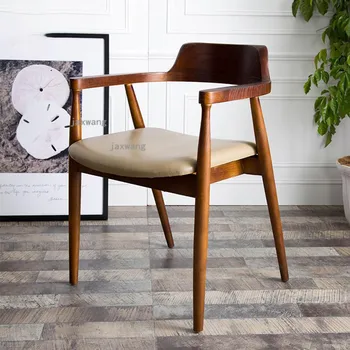 סקנדינבי מודרני, פינת אוכל כיסא Armnest עץ טרקלין חדר מגורים בבית האוכל כסאות שולחן שולחן Sillas De Comedor הבית אביזרים