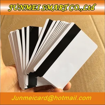 10pcs לבנים ריקים PVC Hico 1-3 פס מגנטי כרטיס פלסטיק כרטיס אשראי 30Mil כרטיס מגנטי עם להדפסה על כרטיס מדפסת
