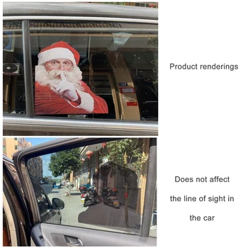 2Pcs אחורי לרכב מדבקות חלון לרכב מדבקות חלון מדבקות הקישוט לחג המולד עבור קשישים.